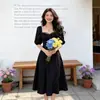 Vestido de Verano 2026 Talla Grande para Chicas Gorditas, Vestido de Estilo Suave con Lazo, Vestido Largo Francés que Cubre el Vientre y Te Hace Ver Más Delgada