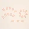 Manicura de Estrellas de Lunares Rosa y Dulce, Estilo Ins Suave y Dulce, Uñas Postizas de Lujo Accesible y Infantiles, Lote de Uñas Portables Terminadas