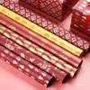 Papel de Presente Festivo Estilo Chinês para Casamento Ano Novo Festival da Primavera Ano do Serpente Papel de Presente Vermelho Tamanho Grande para Embrulhar Presentes