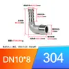 Conexão Cotovelo com Rosca Externa de Aço Inoxidável 304 Conector Rosqueado Externo de 90 Graus para Tubo Flexível de Água Conector Reto Tipo Junta de Bambu 1/2 Polegada