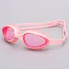 Gafas de natación impermeables y antivaho para adultos, lentes de silicona electrochapadas, diseño de diadema, ajuste cómodo, venta al por mayor, adecuadas para ventas transfronterizas y para personas con miopía
