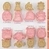 Molde para galletas de monstruo de dibujos animados de Halloween, herramienta de corte de galletas de prensado tridimensional 3D, molde para hornear azúcar