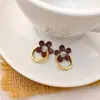 Pendientes Geométricos Estilo Maillard Retro con Estampado de Leopardo, Pendientes Elegantes con Goteo de Aceite para Otoño e Invierno, Pendientes Únicos de Alta Gama para Mujer