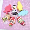 Tamanho pequeno-Anjo de Natal Tecido Artesanal DIY Cola de Creme Acessórios de Resina Capa de Celular Corda de Cabeça Chaveiro Material