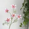 Clematis Artificial Salão de Casamento Decoração de Casamento Atacado Cena de Lótus Arranjo Paisagismo Flores Artificiais Flores Artificiais de Clematis