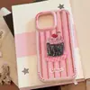 Linda Funda para Teléfono Móvil Ins Rayas Pequeño Pastel Café Adecuada para Apple 16Promax Iphone15 Creativa 14/13