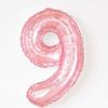 Globos de gelatina de cristal rosa de 32 pulgadas con números para decoración de fiestas de cumpleaños de niñas y niños, sesión de fotos al aire libre.