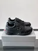 Zapatillas de Cuero Genuino con Patrón de Lichi para Hombre Suela Gruesa Logo Triángulo Transfronterizo PRA Zapatos Casuales Estilo Versátil para el Día a Día