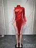 Roupa de Performance Brilhante com Franjas de Strass e Lantejoulas Estilo Europeu e Americano Venda Quente Transfronteiriça Macacão Sexy Justo Fantasia de Halloween