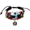 Comércio exterior exportação joias joias pequenas atacado nova pulseira de couro com contas pulseira vintage pulseira de couro