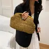 2026 Nueva Moda Estilo Artístico Europeo y Americano Bolso de Mano para Mujer Bolsa de Playa de Paja Tejida