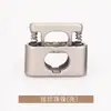 Hebilla metálica de resorte de cabeza plana rectangular de un agujero, hebilla de cordón tipo pulsador, hebilla de ajuste elástico, hebilla de resorte de campana T5228