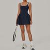 Vestido Deportivo de Golf sin Espalda Color Block Anti-Exposición para Correr al Aire Libre Fitness Tenis Falda 63370