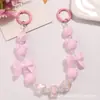 Nuevo Lindo Colorido Carrillón de Viento Llavero Colgante con Cuentas de Acrílico Tendencia Popular Accesorio para Bolso Correa para Teléfono