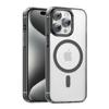 Adecuado para 16Promax Funda Magnética Ice Fog Frosted Anillo Metálico para Cámara Cubierta Protectora Magsafe Funda para Teléfono Móvil 16