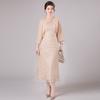 Vestido de Moda Fresco y Elegante Estilo Japonés Otoño 2026 Nuevo Vestido de Noche de Corte Ajustado con Cuello Redondo para Mujer