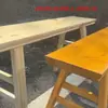 Banco Largo de Madera Maciza, Banco de Madera, Taburete Largo, Banco de Madera para Hot Pot, Banco Largo para Mesa de Comedor, Taburete Pequeño de Madera para Sentarse