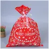 Sacos de doces atacado spot sacos de presente de Natal fornecimento cordão franzido Halloween sacos plásticos de doces Atacado
