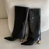Botas de Equitação Altas de Couro Macio Apontadas Finas de Salto Alto Personalizadas de Nicho Femininas 2026 Novas Botas de Calça de Salto Alto