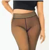 3714 Pantimedias Negras Transparente de una Pieza con Costura de una Sola Línea Delante y Detrás, Pantimedias Semitransparentes, Nuevo Estilo