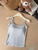 Camisola de Lyocell de Verano para Mujer Diseño de Encaje en la Espalda de Una Copa Sexy Top Exterior Hermosa Espalda Lencería Moderna
