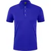 Camiseta de Lapela de Cor Sólida com Logo Imprimível Masculina Respirável para Negócios Manga Curta Trabalho em Grupo Polo