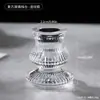 Suporte de Velas de Vidro de Cristal Transparente de Luxo Acessível Casual para Casa e Restaurante Suporte de Velas Especial Adereços e Enfeites para Decoração de Fotos