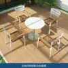 Conjunto de Cadeira de Jardim e Mesa de Centro de Rattan para Vila Externa Nórdica, Mesa e Cadeiras de Jantar de Ardósia à Prova de Chuva e Sol, Mesas e Cadeiras para Hotel e Pousada