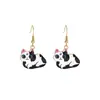 Aretes Divertidos Transfronterizos de Gatito Lindo de Dibujos Animados Aretes Creativos Atmosféricos Aretes de Animales Japoneses y Coreanos Venta al por Mayor Europea y Americana