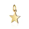 Colgante de estrella de acero de titanio, pulido por láser, de acero inoxidable, joyería artesanal, anillo colgante de estrella de cinco puntas, colgante pequeño