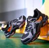 Zapatos de protección laboral de fábrica transfronterizos para hombre, transpirables, resistentes al desgaste, superficie tejida con mosca, protección de seguridad, anti-aplastamiento, anti-perforación, zapatos de trabajo de verano