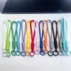 Nuevo Estilo Pulsera Trenzada Anudada para Teléfono Llavero Corto Anti-Pérdida Correa de Muñeca para Taza de Agua Accesorios Versátiles de Dopamina Venta al por Mayor