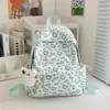 Nova mochila feminina estilosa, doce e artística, fofa, mochila de viagem leve para estudantes do ensino fundamental