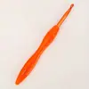 Novos agulhas de crochê em cores de doce com cabos de plástico arco-íris, agulhas de crochê de óxido de alumínio para tricô, agulhas de crochê coloridas antiderrapantes DIY para uso doméstico