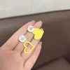 Estilo Coreano Estilo Fresco Pendientes de Margarita de Verano Dulce Moda Amor Asimétrico Lujo Ligero Nicho Sentido del Diseño Joyería para Orejas