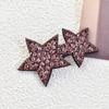 Especial transfronterizo para pinza de flequillo de diamante dulce Super Brillante Diamante Checo estrella de cinco puntas pinza lateral Accesorios para el cabello moda coreana temperamento femenino