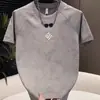 Camiseta tie-dye de manga corta de marca moderna para hombre, diseño de verano 2026, top casual tipo camiseta, cuello redondo, camiseta básica versátil de manga corta