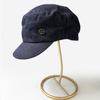 Chapéu Equestre de Brim Largo em Jeans Azul Escuro com Letras para Primavera e Verão Feminino com Circunferência Craniana Grande e Rosto Pequeno Chapéu de Sol para Uso Externo