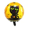 Variedade de balão de alumínio de Halloween decoração de festa de Halloween cabeça de abóbora fantasma morcego gato preto layout de balão