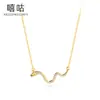 Xi Gu D0659 Plata S925 Elegante Personalizado Ola Espíritu Serpiente Diamante Collar Lujo Ligero Ins Sentido del Diseño Cadena para Clavícula