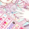Xinmo Xin Guang Juego de Pegatinas para Uñas de Chicas Aspecto de Alta Gama Escena de Corazón de Chica Fantasía Pegatinas de Vestir Soporte de Dropshipping
