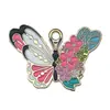 Flores, Animais, Tartarugas, Borboletas, Raposas, Acessórios para Joias Artesanais DIY, Pingentes de Liga Metálica Esmaltada, Brincos, Brincos Pendentes, Joias