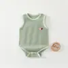 Ropa de Bebé Anyang Verano Algodón Puro Sin Mangas Mameluco Ropa para Recién Nacidos Chaleco Mameluco Triángulo