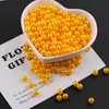 Pérola de Imitação ABS 6mm Alto Brilho Colorida Furo Reto Contas Soltas DIY Pulseira Colar Artesanal Material para Miçangas Acessórios