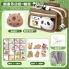 Estojo Panda com Tampa Flip-Top de Grande Capacidade, Unissex, Estojo Estilo Ins, Caixa de Papelaria Versátil e Simples para Alunos do Ensino Fundamental II e Médio