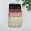 Accesorios para bolsos al por mayor, accesorios de hardware para bolsos tejidos a mano, patrón cruzado, fondo de bolso rectangular de 15 x 13 cm