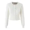 Cardigan de malha francesa elegante estilo europeu e americano ins transfronteiriço 2026 nova moda suéter casual slim para o dia a dia da mulher