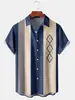 Estación Independiente Moda Masculina Transfronteriza Camisa Hawaiana de Manga Corta de Moda Camisa con Impresión Digital 3D Transfronteriza