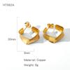 En stock mayoreo Europa y Estados Unidos 2024 verano aretes transfronterizos personalizados chapados en oro aretes redondos irregulares