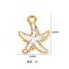 Estrella de Mar Concha Aleación Colgante Accesorios Collar Dorado Blanco Chapado en Oro Estampado de Dibujos Animados Galvanizado Corrector Aretes Hechos a Mano